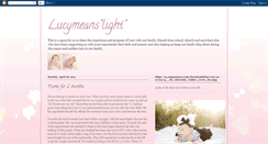 Desktop Screenshot of lucymeanslight.blogspot.com