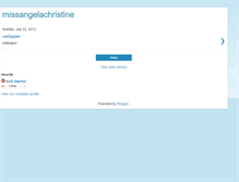 Tablet Screenshot of missangelachristine.blogspot.com