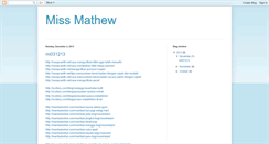 Desktop Screenshot of missmathew.blogspot.com
