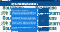 Desktop Screenshot of myrecruitingsolutions.blogspot.com