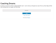 Tablet Screenshot of coachingdreams.blogspot.com