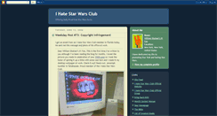 Desktop Screenshot of ihatestarwarsclub.blogspot.com