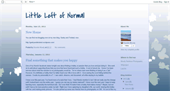 Desktop Screenshot of littleleftofnormal.blogspot.com