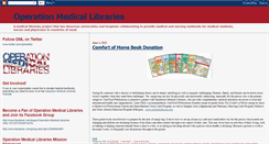 Desktop Screenshot of operationmedicallibraries.blogspot.com