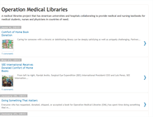 Tablet Screenshot of operationmedicallibraries.blogspot.com