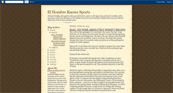 Desktop Screenshot of elhombreknowssports.blogspot.com