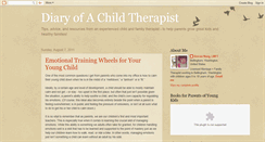 Desktop Screenshot of diaryofachildtherapist.blogspot.com