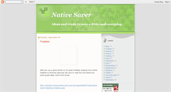 Desktop Screenshot of nativesaver.blogspot.com