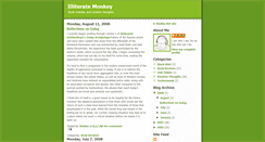 Desktop Screenshot of illiteratemonkey.blogspot.com