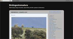Desktop Screenshot of birdingextremadura.blogspot.com