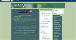 Desktop Screenshot of biotechstockblog.blogspot.com