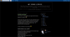 Desktop Screenshot of captainwalruslyrics.blogspot.com