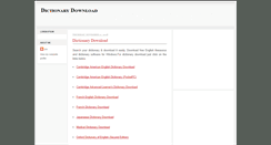 Desktop Screenshot of dictionarydownload.blogspot.com