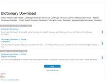 Tablet Screenshot of dictionarydownload.blogspot.com