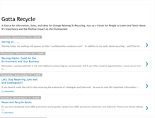 Tablet Screenshot of gottarecycle.blogspot.com