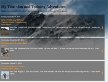 Tablet Screenshot of mytriathlonandtrainingadventures.blogspot.com