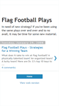 Mobile Screenshot of flagfootballplays.blogspot.com