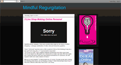 Desktop Screenshot of mindfulregurgitation.blogspot.com