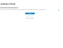 Tablet Screenshot of ordinaryfriend.blogspot.com