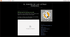 Desktop Screenshot of elrincondelasletrasperdidas.blogspot.com