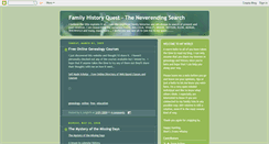 Desktop Screenshot of familyhistoryquest.blogspot.com