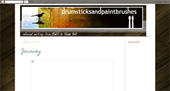 Desktop Screenshot of drumsticksandpaintbrushes.blogspot.com