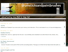 Tablet Screenshot of drumsticksandpaintbrushes.blogspot.com