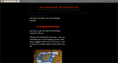 Desktop Screenshot of dougs65mustangrestoration.blogspot.com