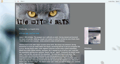 Desktop Screenshot of lifewith4cats.blogspot.com