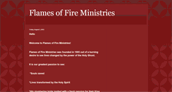 Desktop Screenshot of flamesoffireministries.blogspot.com