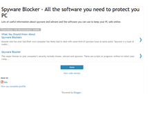 Tablet Screenshot of bestspywareblocker.blogspot.com