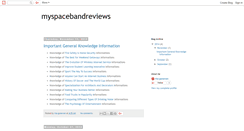 Desktop Screenshot of myspacebandreviews.blogspot.com