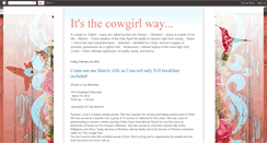 Desktop Screenshot of itsthecowgirlway.blogspot.com