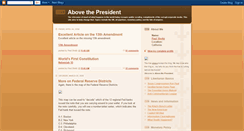 Desktop Screenshot of abovethepresident.blogspot.com