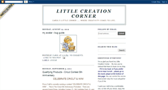 Desktop Screenshot of littlecreationcorner.blogspot.com