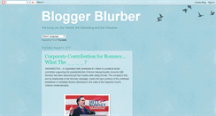 Desktop Screenshot of bloggerblurber.blogspot.com