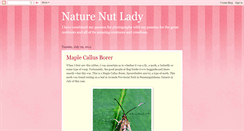 Desktop Screenshot of naturenutlady.blogspot.com