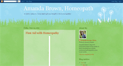 Desktop Screenshot of amandabrownhomeopathicpractitioner.blogspot.com