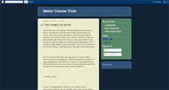 Desktop Screenshot of mastercleansetricks.blogspot.com
