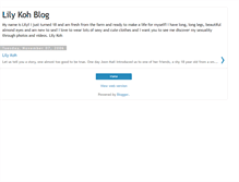 Tablet Screenshot of lilykohblog.blogspot.com