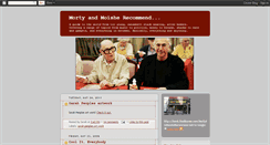 Desktop Screenshot of mortyandmoishe.blogspot.com