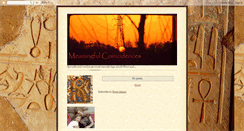 Desktop Screenshot of meaningfulcoincidences.blogspot.com