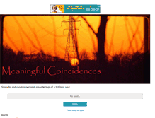Tablet Screenshot of meaningfulcoincidences.blogspot.com