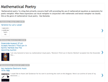 Tablet Screenshot of mathematicalpoetry.blogspot.com