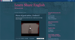 Desktop Screenshot of learnshareenglish.blogspot.com