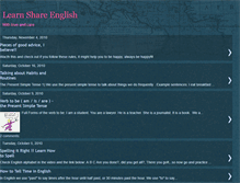 Tablet Screenshot of learnshareenglish.blogspot.com