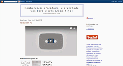 Desktop Screenshot of conhecereis-a-verdade.blogspot.com