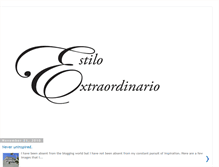 Tablet Screenshot of estiloextraordinario.blogspot.com