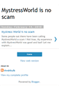 Mobile Screenshot of mystressworldisnoscam.blogspot.com