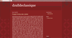 Desktop Screenshot of dzullclassique.blogspot.com